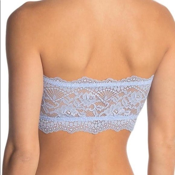 NWT Free People Lacey Looks Bandeau in Bluemoon Quartz Blue - Picture 2 of 8